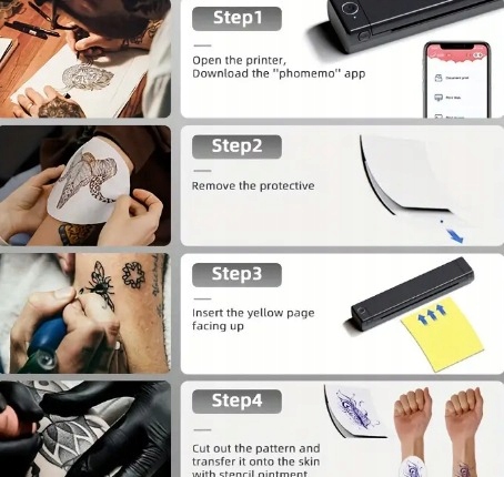 MASZYNA DO TATUAŻY DRUKARKA SZABLONÓW TERMICZNYCH STUDIO TATUAŻU M08F BT