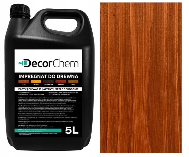 IMPREGNAT farba do drewna z WOSKAMI 5l 8 kolorów! polski producent