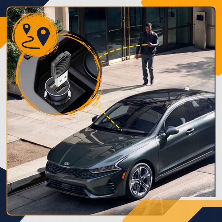 Mini Bezprzewodowy Adapter 2w1 CarPlay Android Auto WiFi Bluetooth