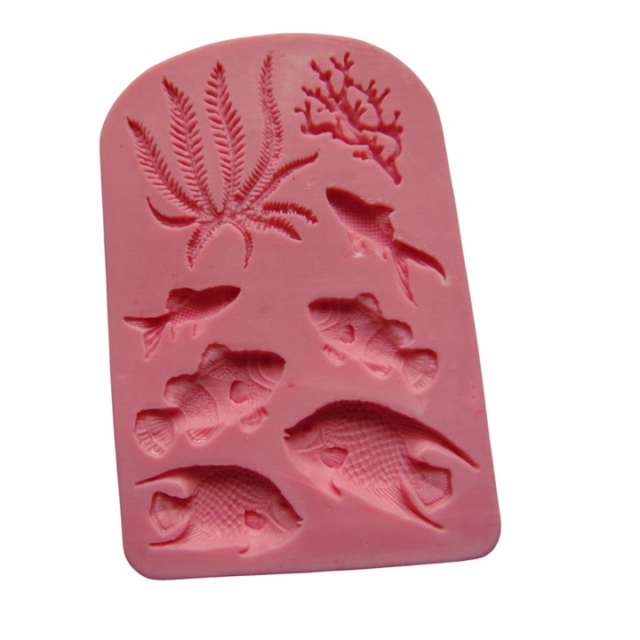 Forma silikonowa do masy cukrowej AKWARIUM Rybki