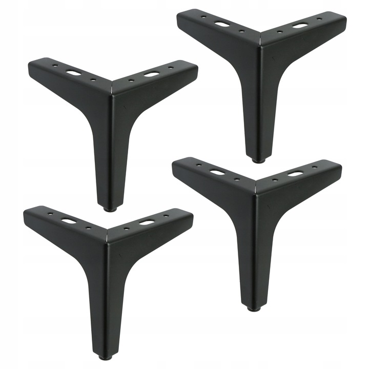 Nogi nóżki meblowe do komody szafy szafki czarny mat loft komplet 15