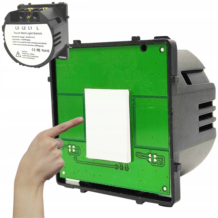 Wkład Moduł Włącznik Przełącznik Dotykowy Światła Pojedynczy LED fi60 PANEL