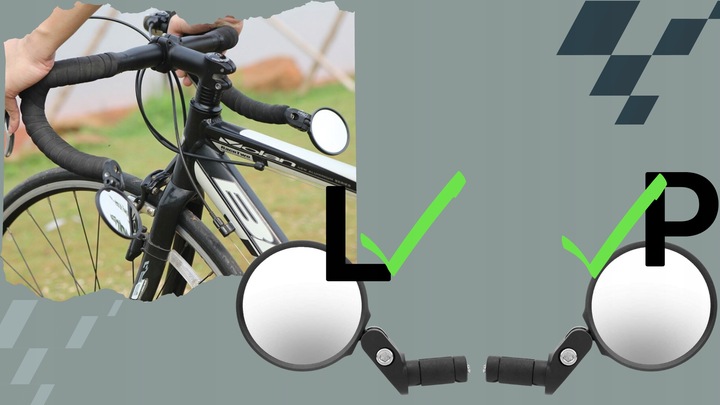 Lusterko rowerowe roweru wsteczne lewe prawe 360 lekkie dobra widoczność
