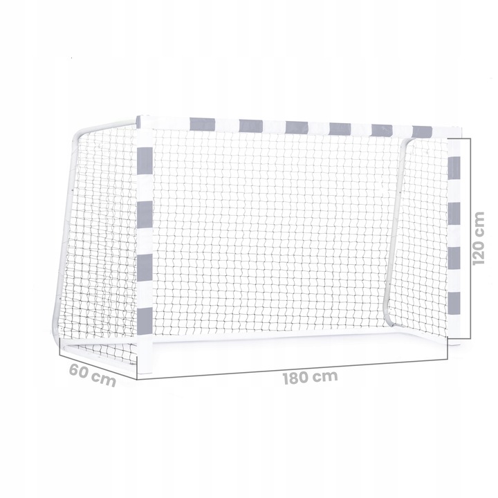 Siatka do bramki na bramkę do bramek piłkarskich 180x120cm biała