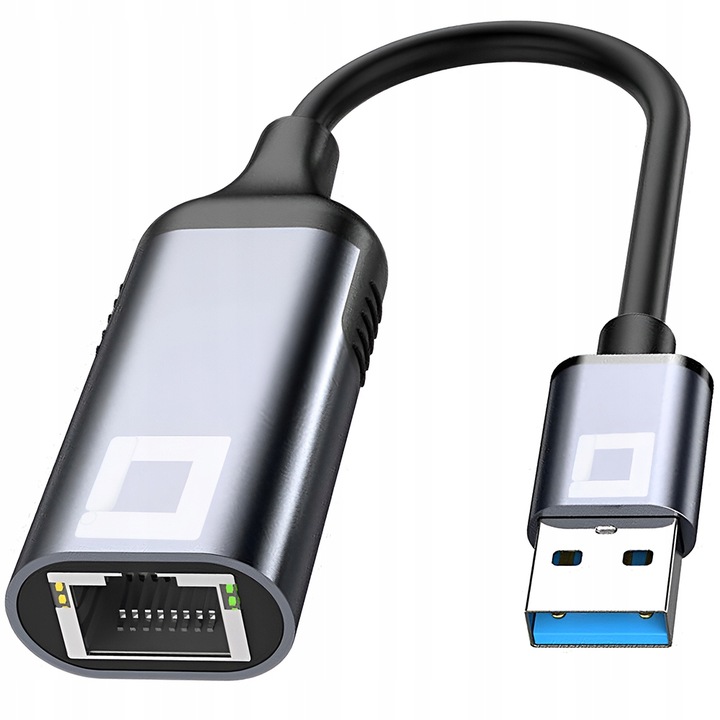 PRZEJŚCIÓWKA USB ETHERNET ADAPTER KARTA SIECIOWA LAN GIGABIT RJ45 1000 MBPS