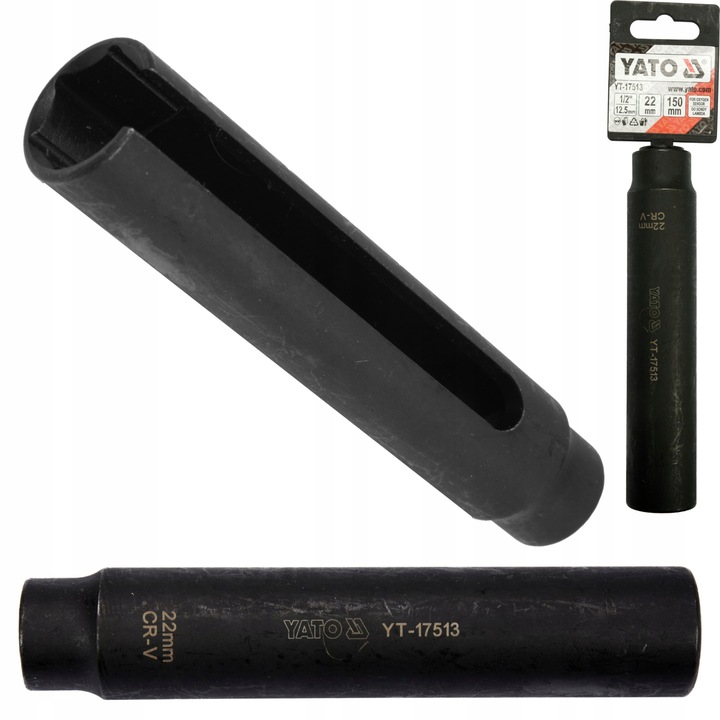 YATO KLUCZ DŁUGA NASADKA DO DEMONTAŻU SONDY LAMBDA 150MM 1/2 22MM YT-17513
