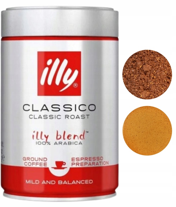 Illy Classico Espresso kawa mielona arabica średnio palona 250g