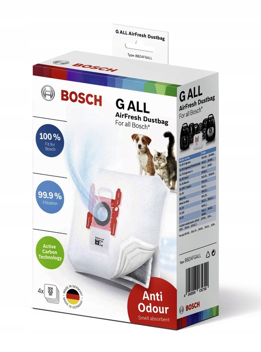 Worki do odkurzaczy Bosch BBZAFGALL Antyzapachowe AirFresh