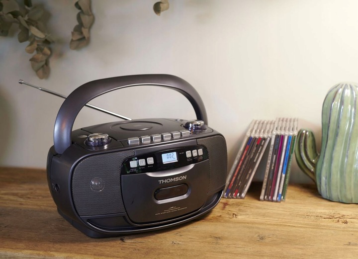 Radiomagnetofon Thomson RK200CD przenośny odtwarzacz CD kaset radio FM
