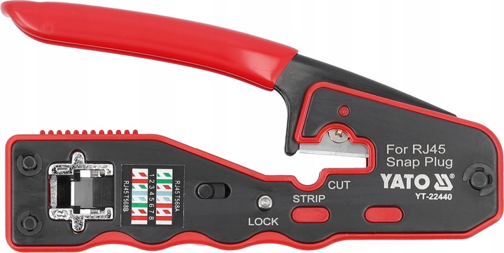 YATO SZCZYPCE 135MM DO ZACISKANIA WTYKÓW PRZELOTOWYCH WTYCZEK RJ45