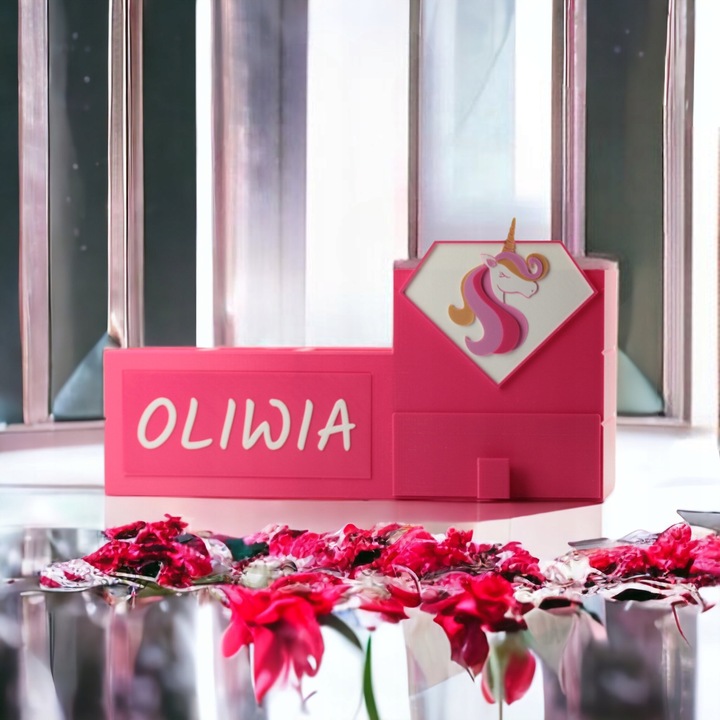 KAJAWIS Organizer na biurko XL przybornik kredki piórnik IMIĘ SZUFLADKA EKO