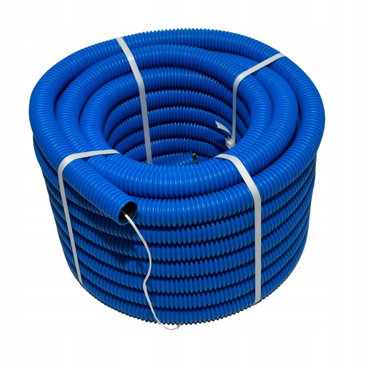 RURA KARBOWANA AROT 40mm 50 METRÓW PESZEL DO ZIEMI Z PILOTEM NIEBIESKA