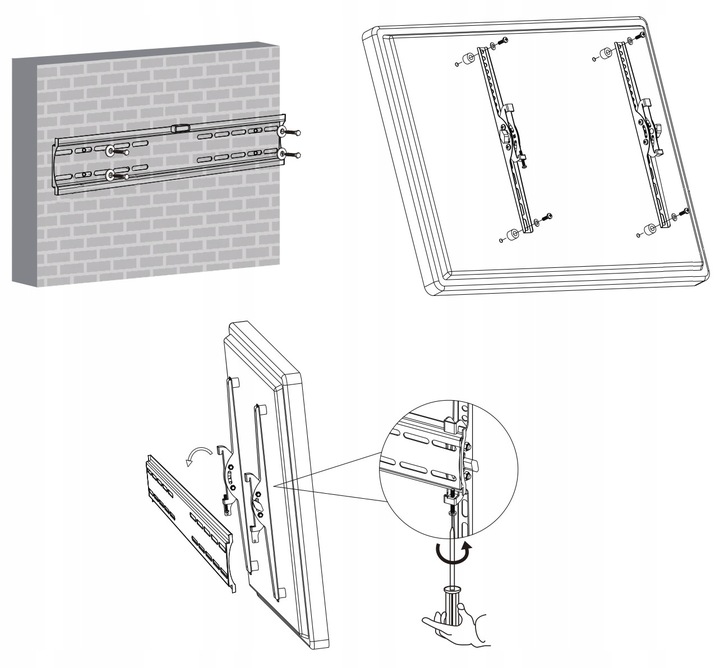 Uchwyt do telewizora 32-85 cali wieszak TV uniwersalny extra mocny do 40kg