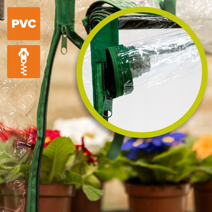 MINI SZKLARNIA 4 PÓŁKI OGRODOWA I BALKONOWA TUNEL - KALMIA I PRZEZROCZYSTA