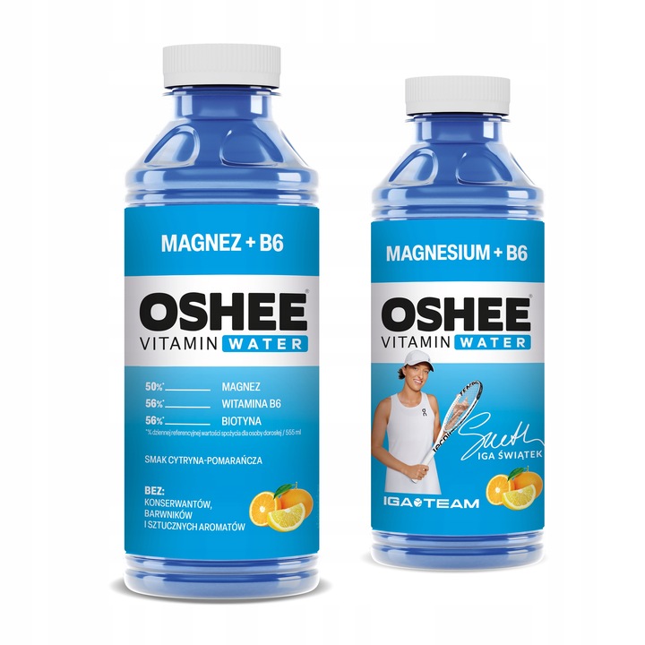 12x OSHEE Vitamin Water magnez + B6 555 ml
