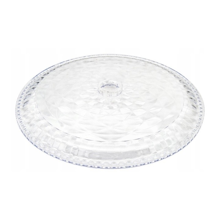 PATERA JEDNOPOZIOMOWA Z KLOSZEM 34CM NA CIASTO CIASTKA OWOCE TACA OSŁONKA