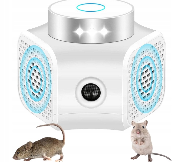 ULTRADŹWIĘKOWY ODSTRASZACZ SZCZURÓW MYSZY KUN I GRYZONI 9 ŚWIATEŁ