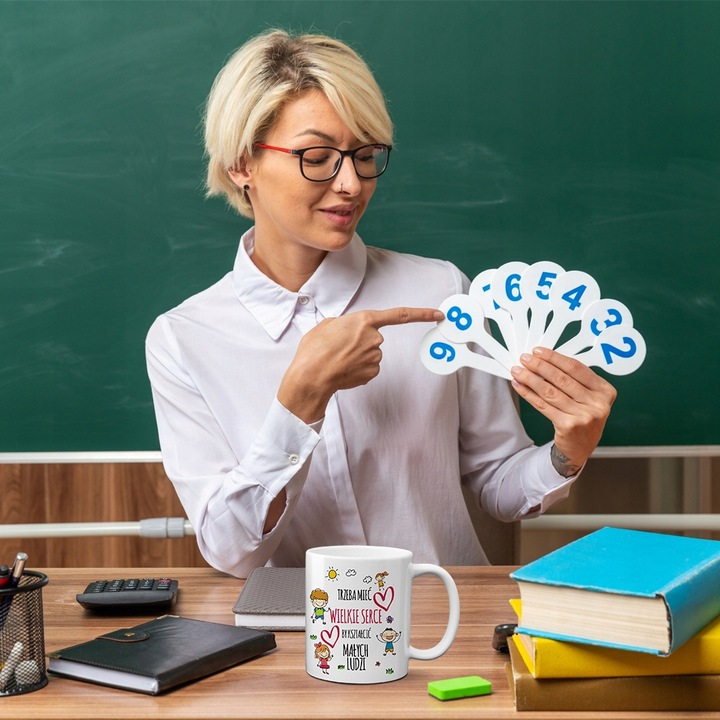 KUBEK DLA NAUCZYCIELA PREZENT NA KONIEC SZKOŁY TRZEBA MIEĆ WIELKIE SERCE