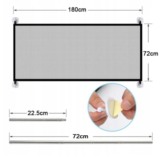 BRAMKA ZABEZPIECZAJĄCA PRZEGRODA DLA PSA KOT DRZWI