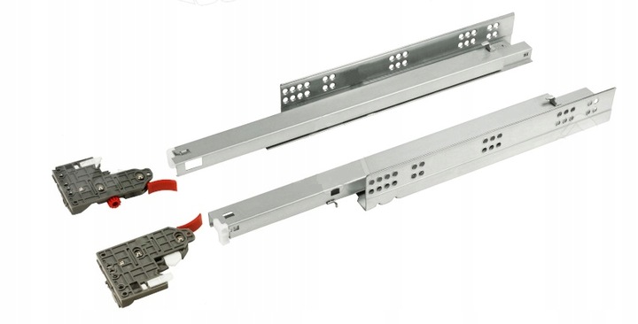 PROWADNICA MODERN SLIDE L500 GTV PEŁNY WYSUW DOLNEGO MONTAŻU SOFT