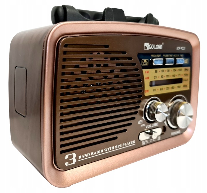 Radio Kuchenne Retro Am Fm Przenośne microSD Bluetooth 1200mAh
