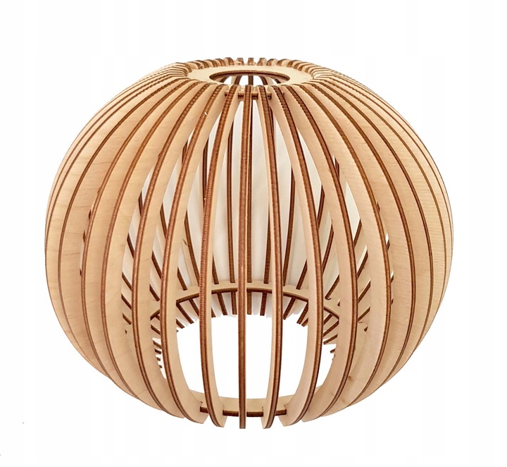 Klosz DREWNIANY do lamp na E27 LOFT KULA 40 drewno