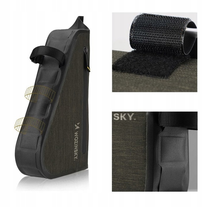 WOZINSKY SAKWA ROWEROWA TORBA SASZETKA TRÓJKĄTNA TORBA POD RAMĘ 5L