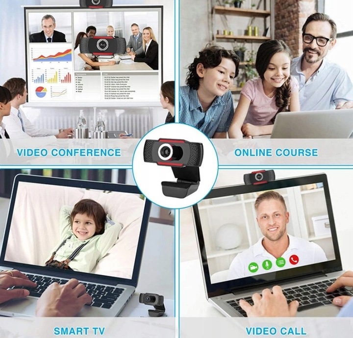 Techly Kamerka Kamera Internetowa USB PC do lekcji Mikrofon