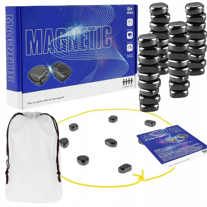 MAGNETYCZNA GRA W KAMIENIE MAGNETYCZNE SZACHY GRA EDUKACYJNE ZESTAW