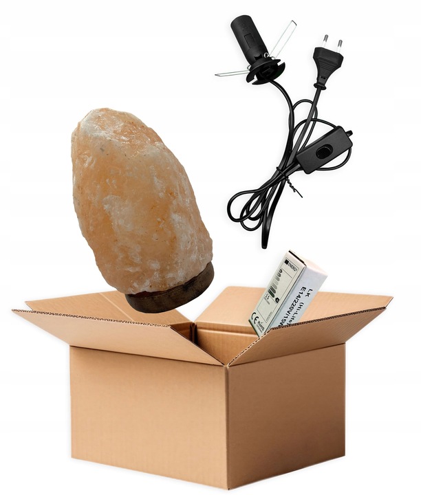 LAMPA SOLNA sól Himalajska 3-5 KG JONIZATOR Lampka Naturalna bryła z