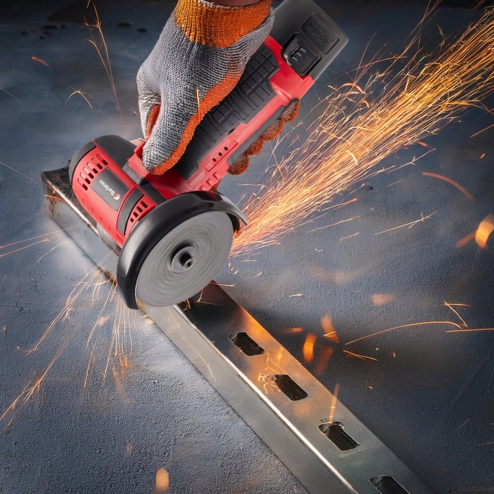 Szlifierka Kątowa Akumulatorowa MINI 2x 2,0Ah Zestaw Gumówka Kątówka