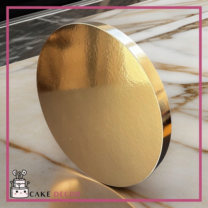 Podkład pod tort STYRODUR ZŁOTY 40 cm TWARDY ZŁOTY BOK Gruby CakeDecor