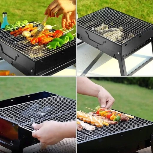 GRILL TURYSTYCZNY PRZENOŚNY WĘGLOWY SKŁADANY BBQ KEMPINGOWY WALIZKA