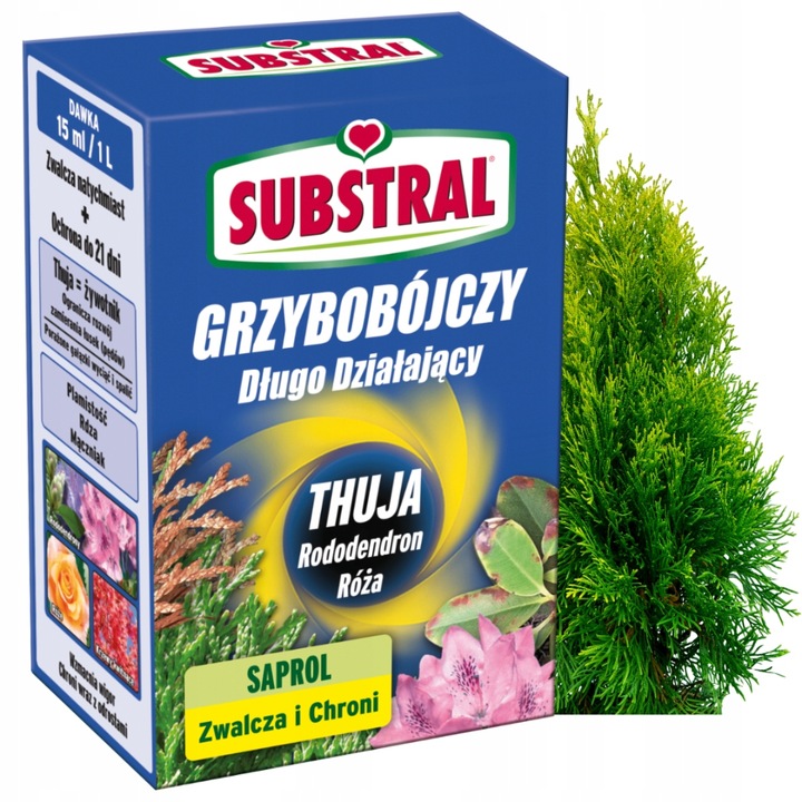 SUBSTRAL SAPROL OCHRONA TUI 100ml TUJE IGLAKI RÓŻ OZDOBNE GRZYBOBÓJCZY