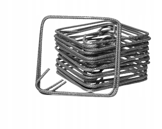 Strzemiona zbrojeniowe 18x18 fi 6mm, żebrowane CNC - 100 sztuk