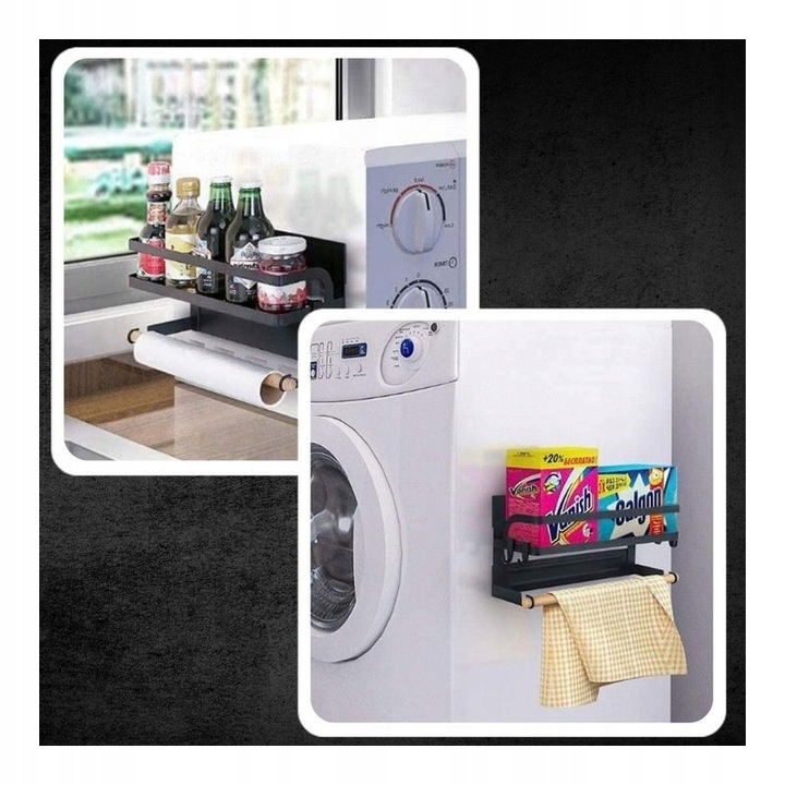 PÓŁKA KUCHENNA NA PRZYPRAWY MAGNETYCZNA ORGANIZER NA LODÓWKĘ ŚCIANĘ