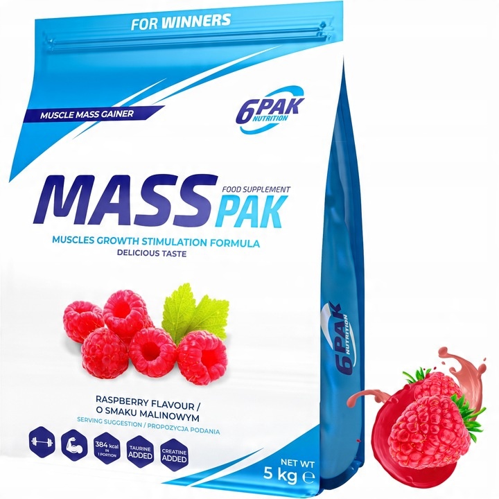 MASS PAK 5KG GAINER COMPLEX BIAŁKO KREATYNA MASA