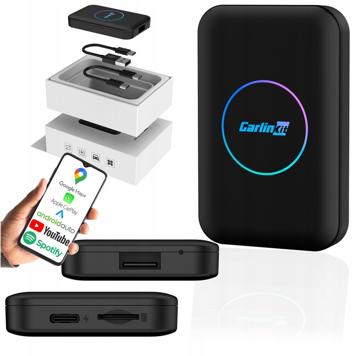 ADAPTER CARLINKIT 5.0 TBOX ANDROID AUTO APPLE CARPLAY BEZPRZEWODOWY