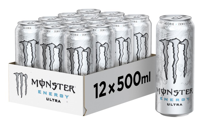 ZESTAW MONSTER napój energetyczny ENERGY ULTRA zero 500ml x 12 szt