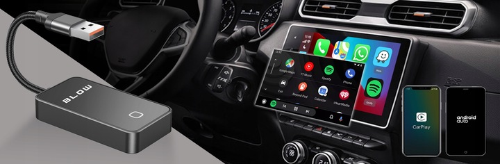 ADAPTER BEZPRZEWODOWY CARPLAY ANDROID AUTO WIFI BLUETOOTH + ADAPTER
