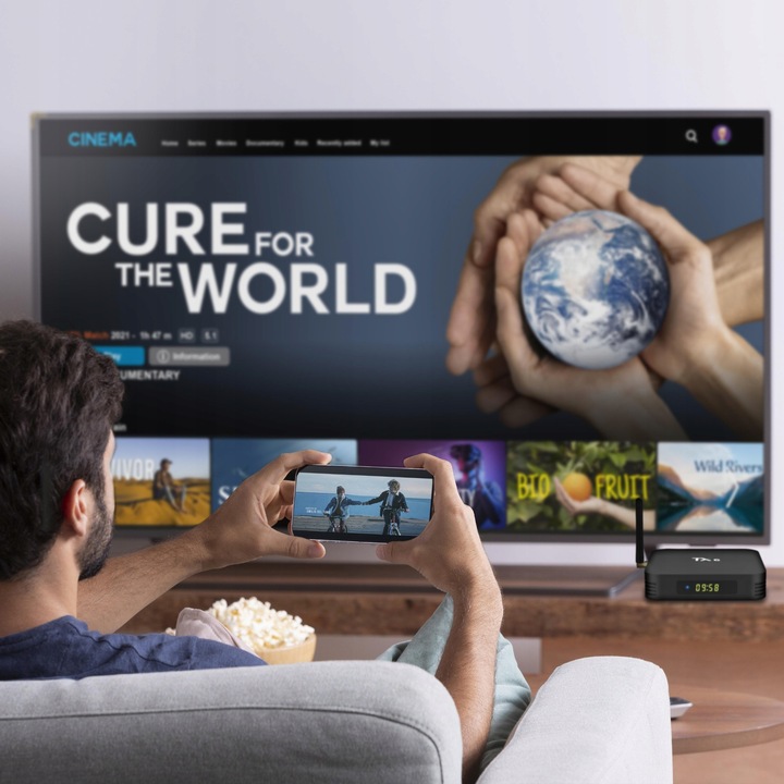 SMART TV BOX TX6 ANDROID 9 PRZYSTAWKA TV KODI 4/32 GB