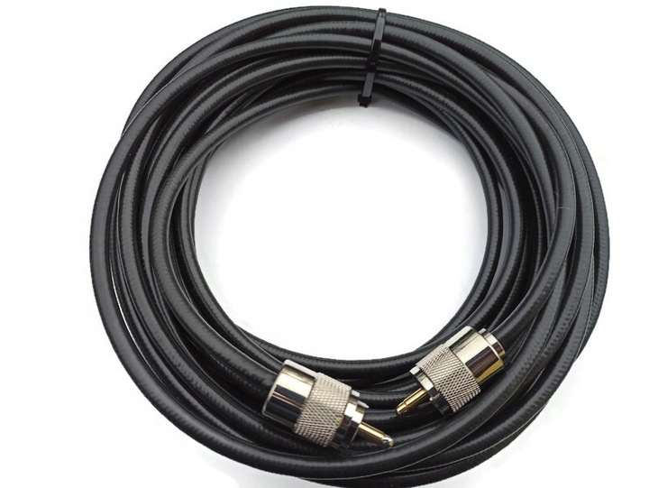 Kabel H155 50Ohm 5 m + wtyki UC1 skaner, CB , HF