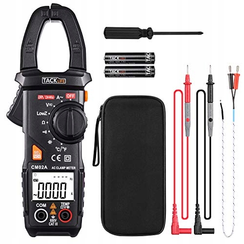 Tacklife CM02A Tester Cyfrowy Miernik Cęgowy AC DC Multimetr +