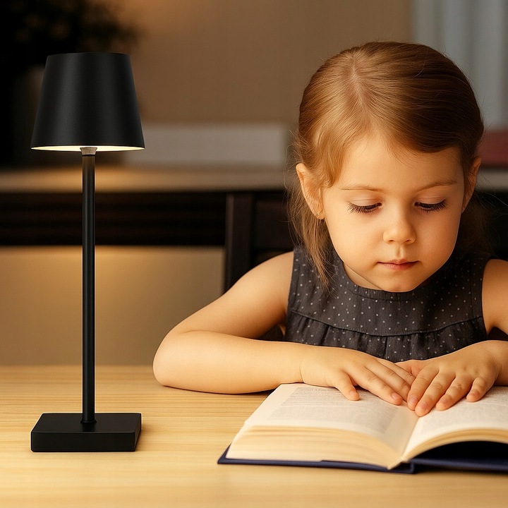 ELEGANCKA NOWOCZESNA BEZPRZEWODOWA LAMPKA NOCNA DOTYKOWA LED USB 3