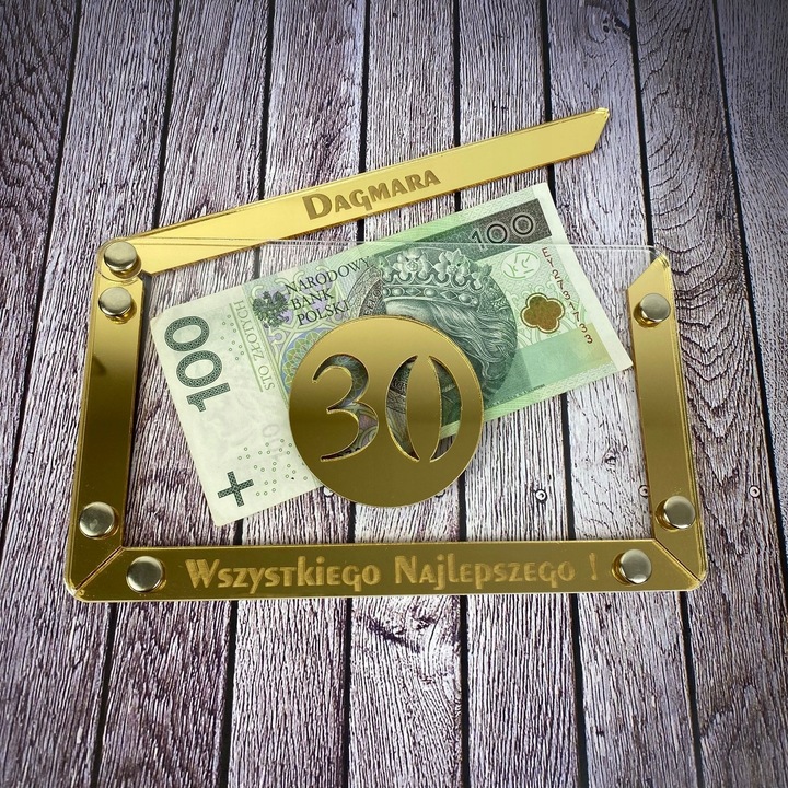 Srebrna Złota Koperta Kartka Pudełko Na Pieniądzę Urodziny 18 30 40
