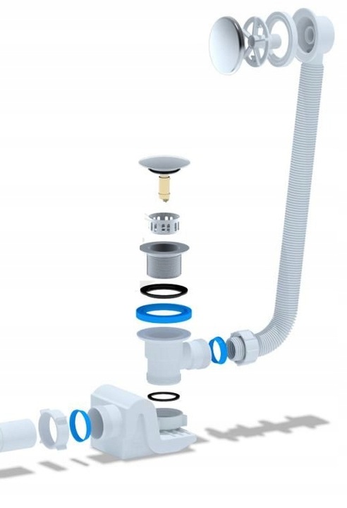 SYFON WANNY KLIK-KLAK CZYSZCZONY OD GÓRY