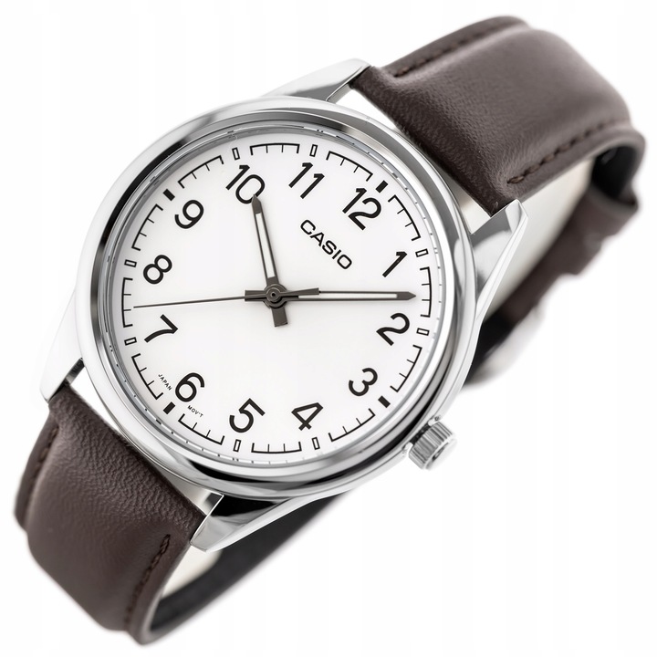 ZEGAREK MĘSKI CASIO MTP-V005L skórzany + BOX +GRAWER
