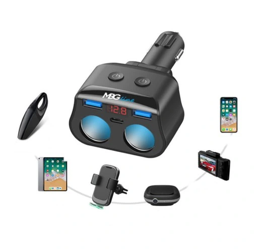 ROZDZIELACZ GNIAZDA ZAPALNICZKI 12-24V 3xUSB QC PD