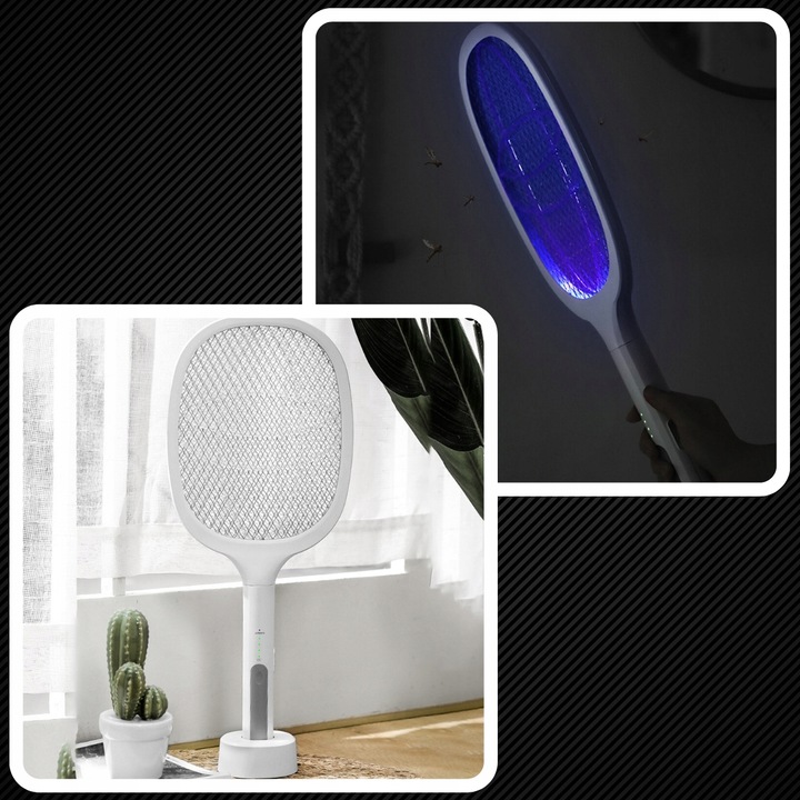 ELEKTRYCZNA ŁAPKA NA MUCHY PACKA NA OWADY KOMARY RAŻĄCA PRĄDEM