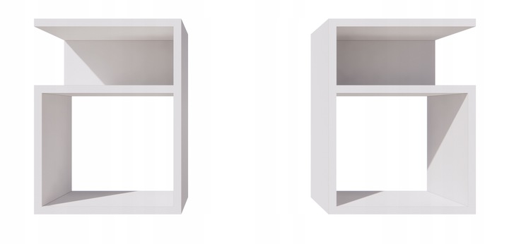 Szafka nocna szóstka, stolik bez szuflad, biały, sypialnia